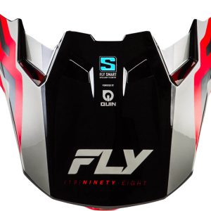 Visière FLY RACING Formula S Carbon Byte – Red Carbon/rouge/gris