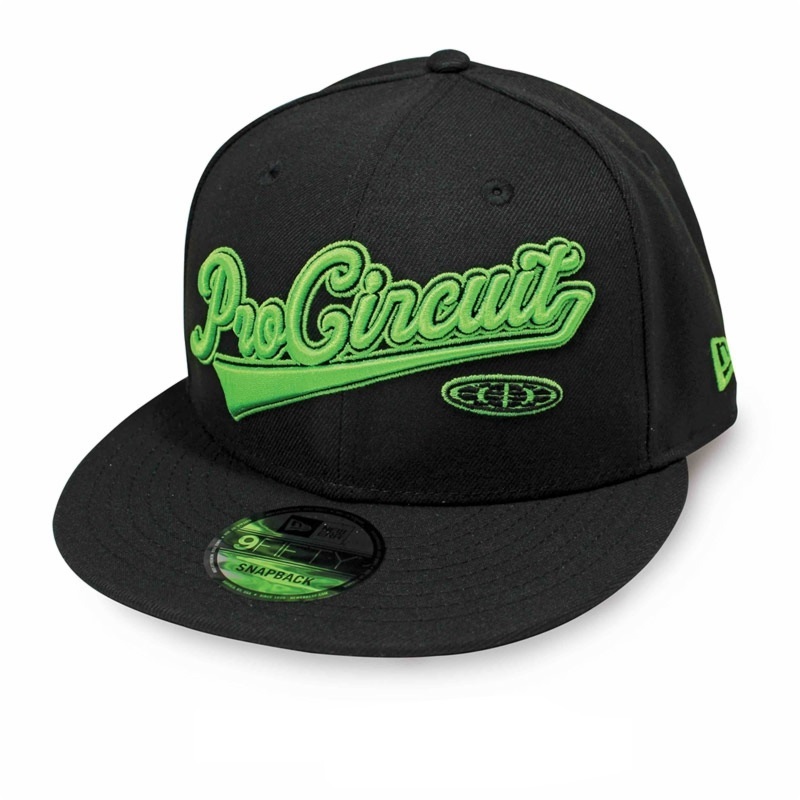 Casquette PRO CIRCUIT snapback – noir/vert fluo