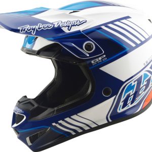 Casque TROY LEE DESIGNS GP Pro Mips – Segment bleu/blanc