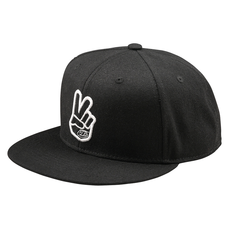 Casquette TROY LEE DESIGNS Flat Bill Snapback Peace – noir