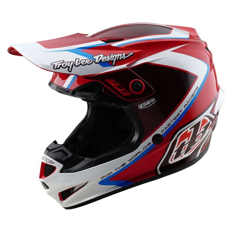 Casque TROY LEE DESIGNS GP Shutter – rouge/blanc