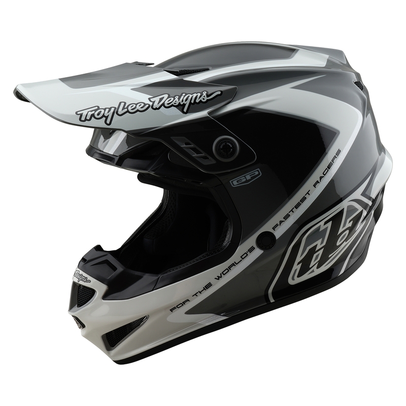 Casque TROY LEE DESIGNS GP Shutter – gris/blanc