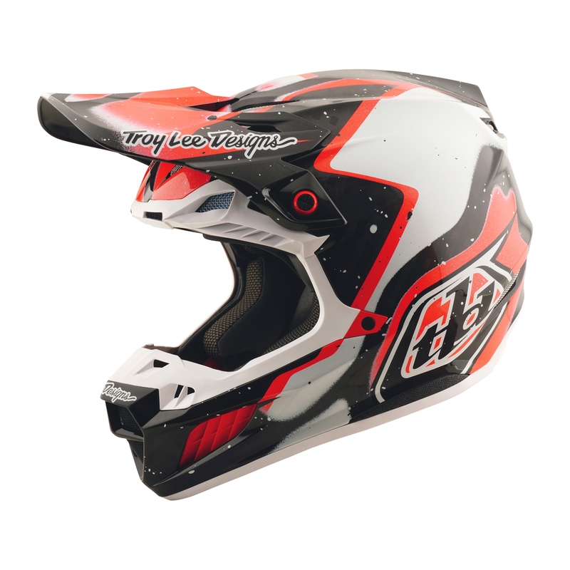 Casque TROY LEE DESIGNS SE5 Carbon Membrane – noir/rouge