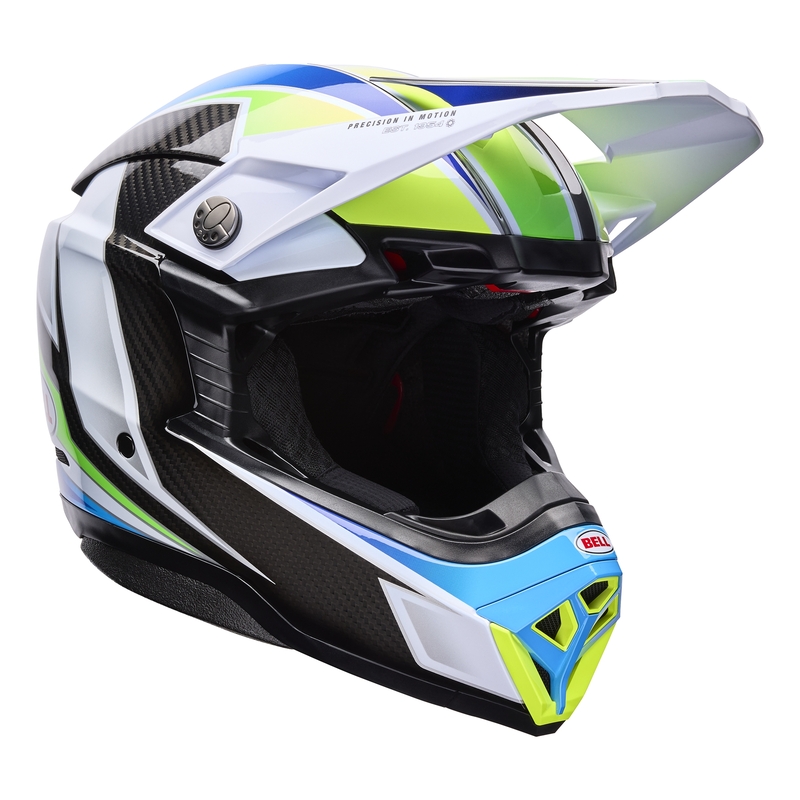 Casque BELL Moto-10 Spherical – Grid White/Blue