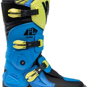 Bottes enfants SIDI Flame – bleu clair / Citron / noir