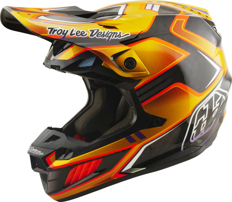 Casque TROY LEE DESIGNS SE5 Carbon Mips – Crest Gold