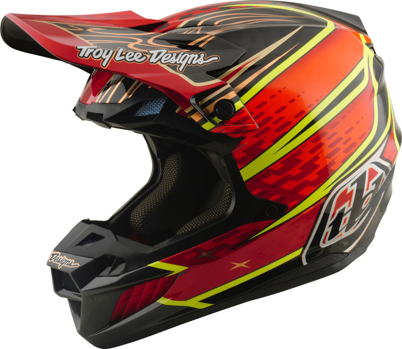 Casque TROY LEE DESIGNS SE5 Carbon Mips – Wings rouge
