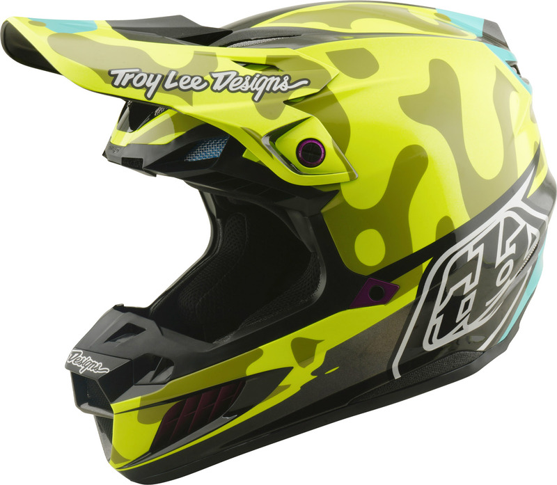Casque TROY LEE DESIGNS SE5 Composite Mips – Myth jaune fluo