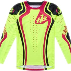Maillot enfant TROY LEE DESIGNS GP Pro – Roller jaune fluo/fuschia
