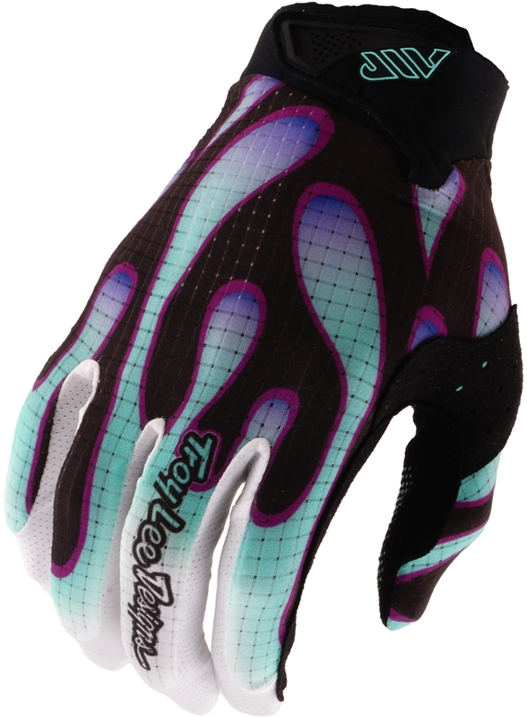 Gants enfant TROY LEE DESIGNS Air – Overspray noir/Real Teal